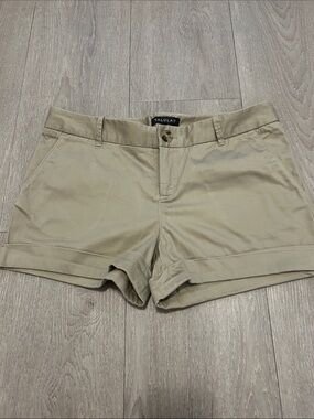 Talula Beige Cuffed Chino Shorts